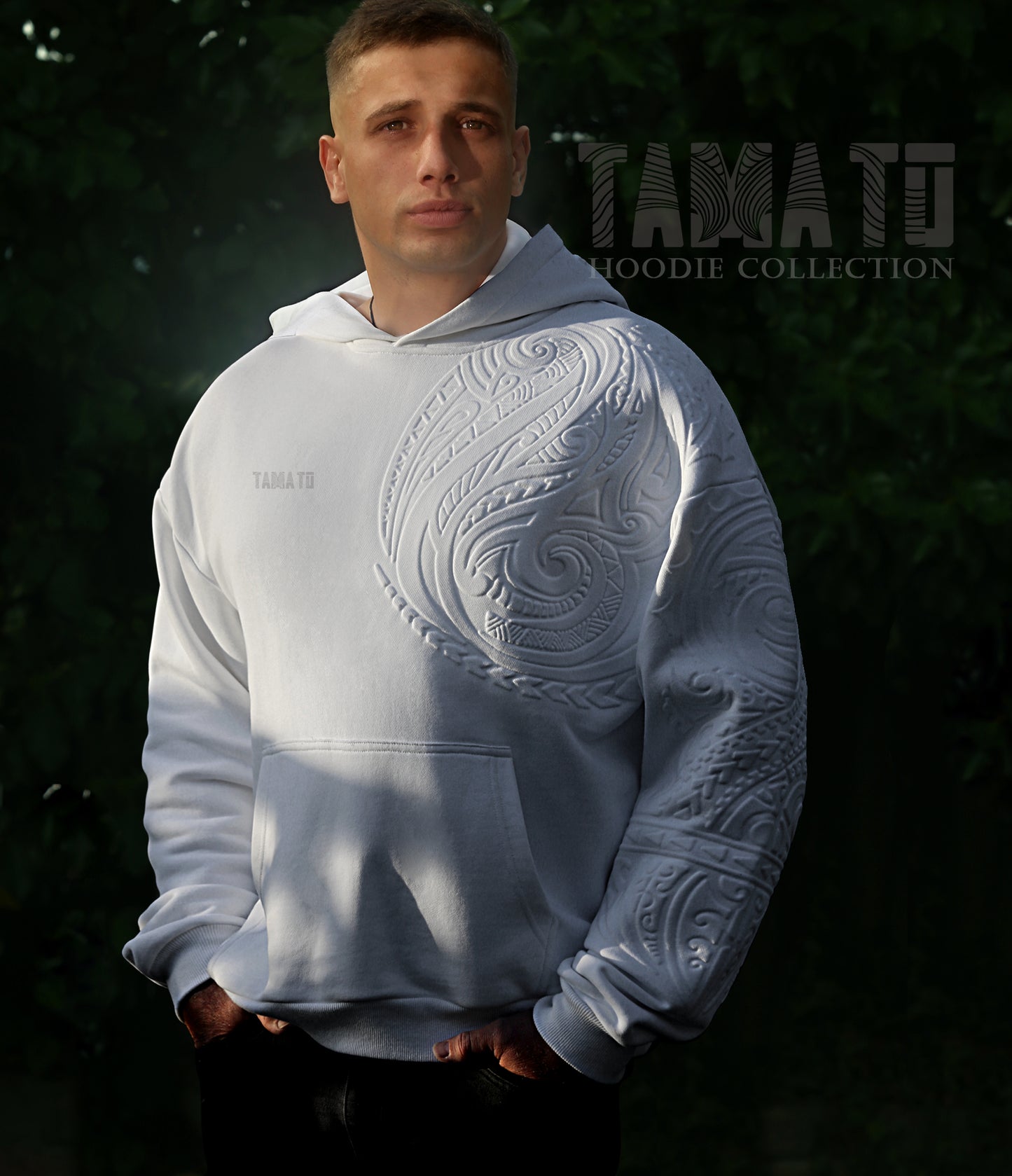 white mens hoodie