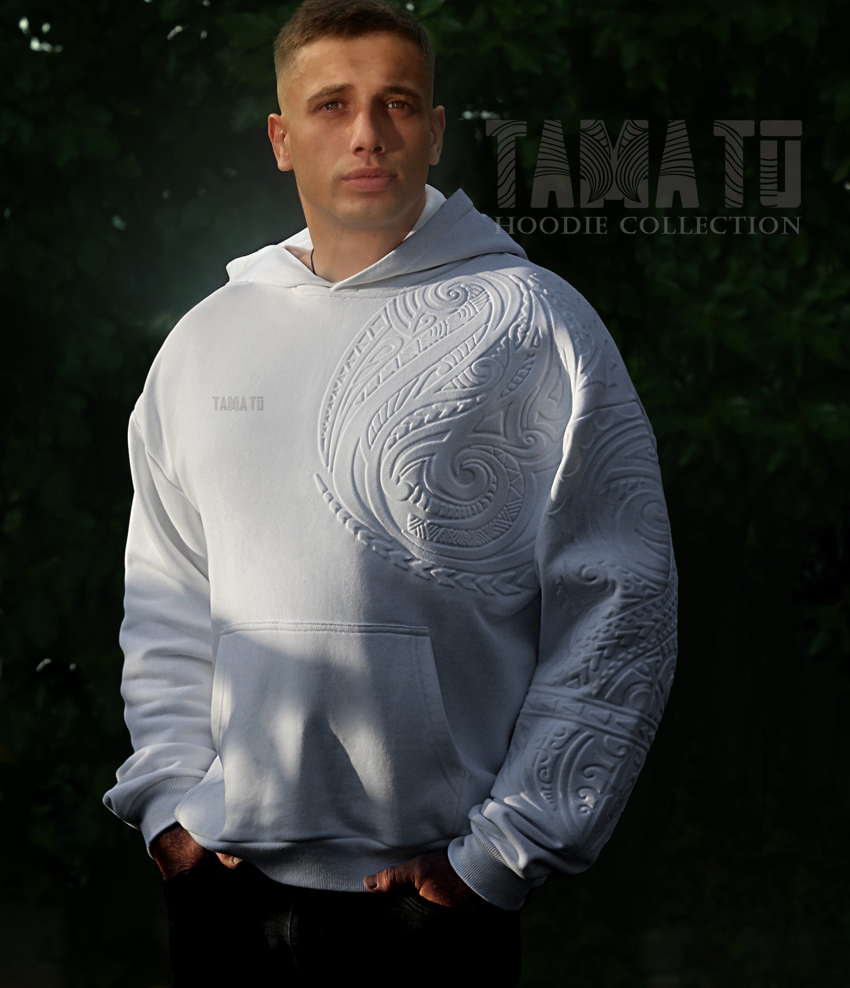 white mens hoodie